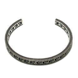 GUCCI Men's Arabesque Bangle Bracelet Silver