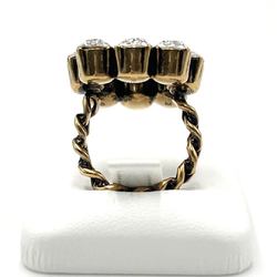 GUCCI Women's Crystal Double G Ring