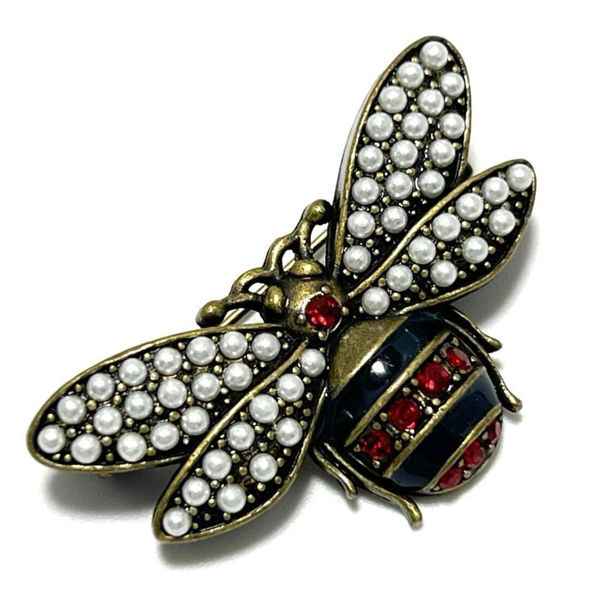 GUCCI Women's Brooch Pin Badge Hachi Bee