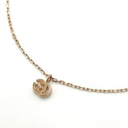 GUCCI GG Running Pink Gold Necklace Pendant K18 Women's