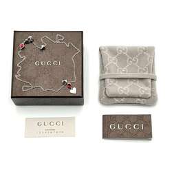 Gucci Women's Necklace Pendant Heart Trademark Silver 925