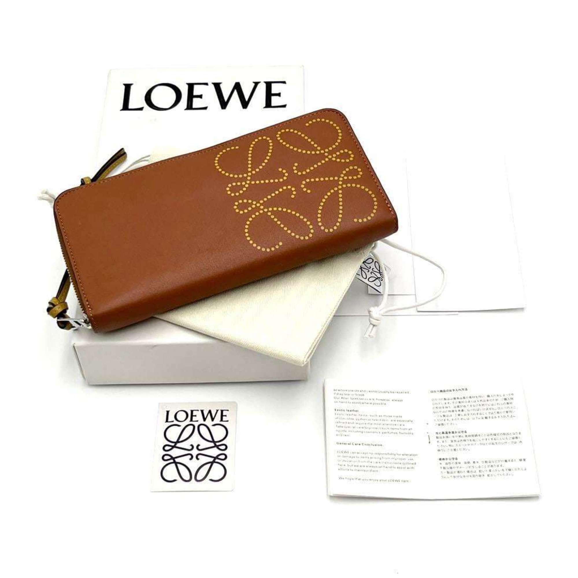 LOEWE Women's Wallet Long Anagram Zip Around Calfskin