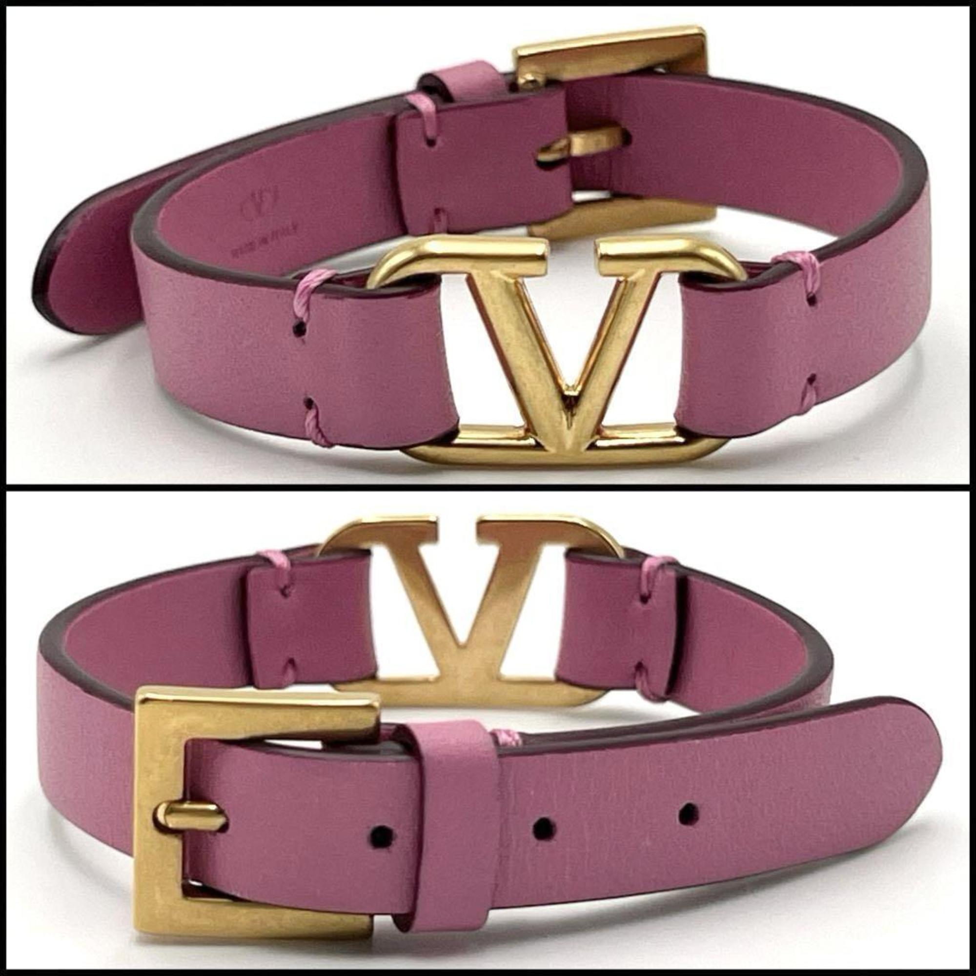 Valentino VALENTINO GARAVANI Women's V Logo Signature Calfskin Bracelet Bangle