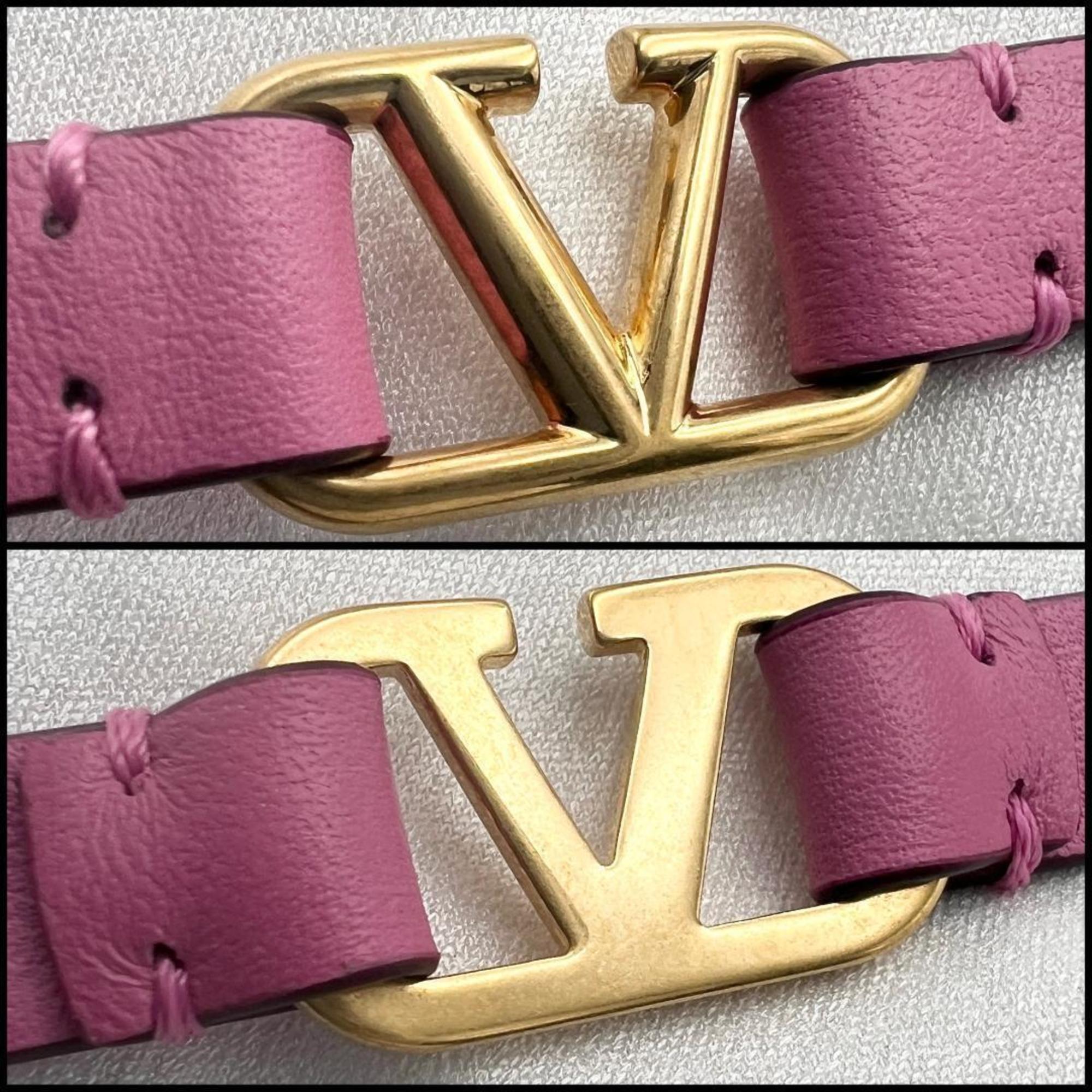 Valentino VALENTINO GARAVANI Women's V Logo Signature Calfskin Bracelet Bangle