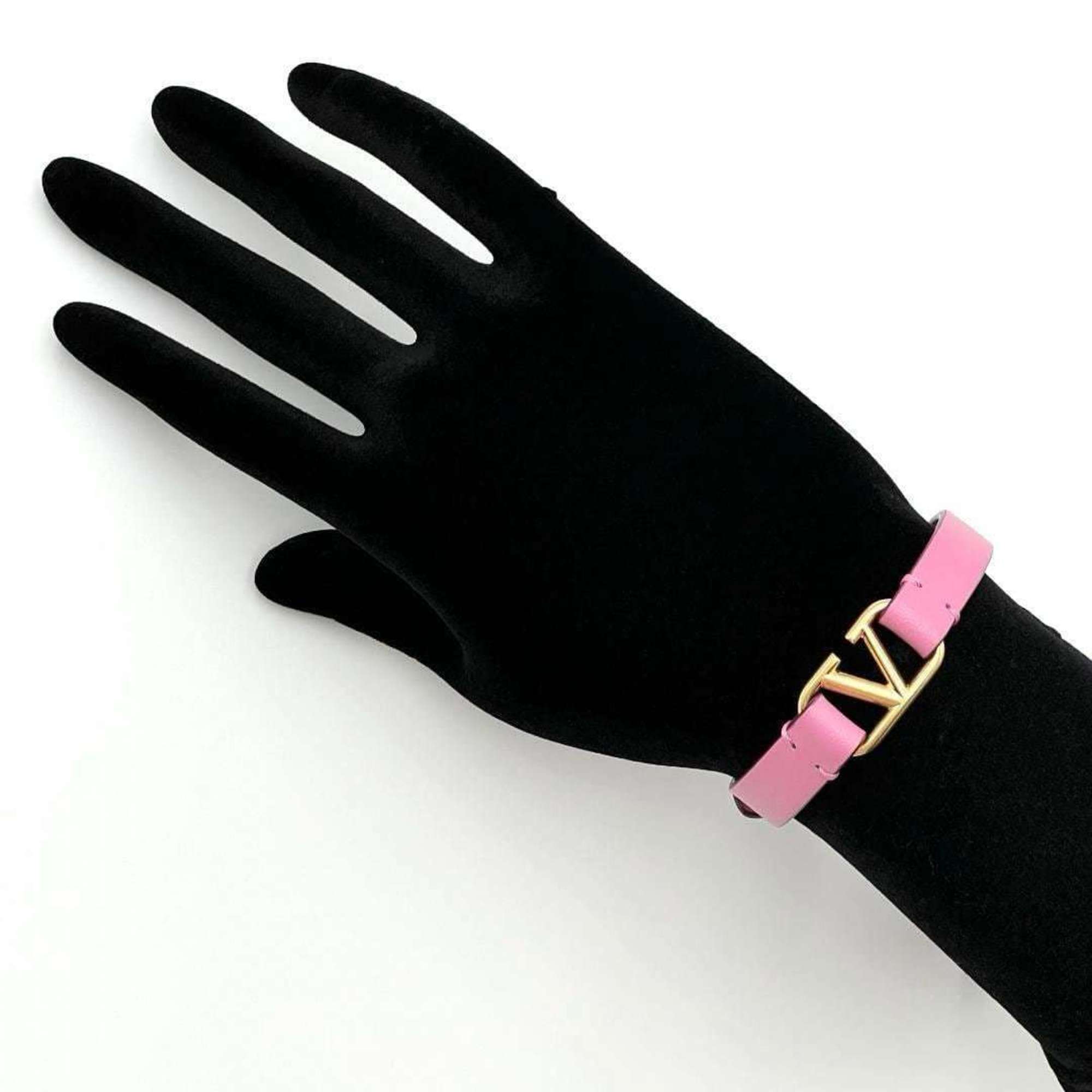 Valentino VALENTINO GARAVANI Women's V Logo Signature Calfskin Bracelet Bangle