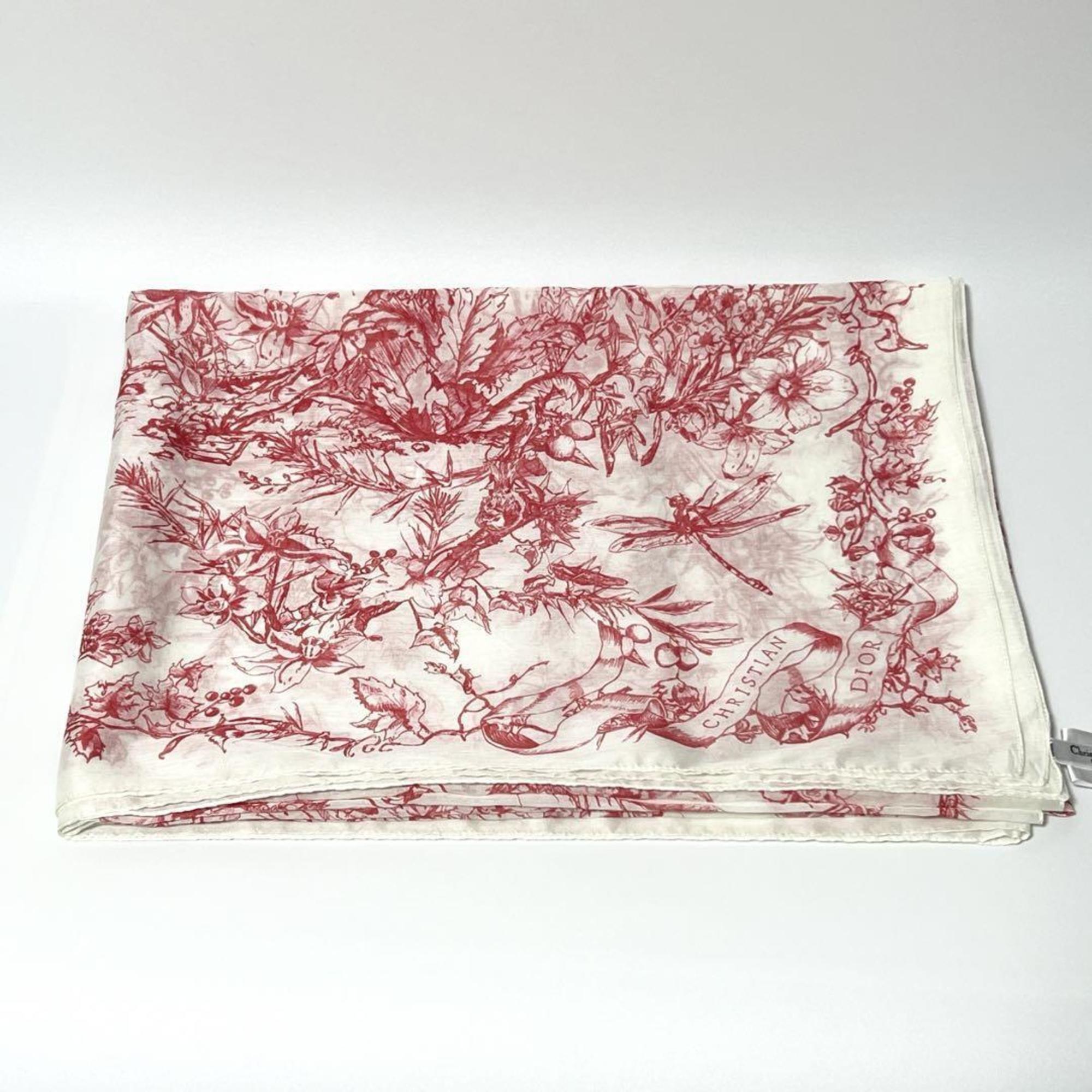 Christian Dior Toile de Jouy Stole Shawl Scarf Cotton