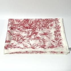 Christian Dior Toile de Jouy Stole Shawl Scarf Cotton