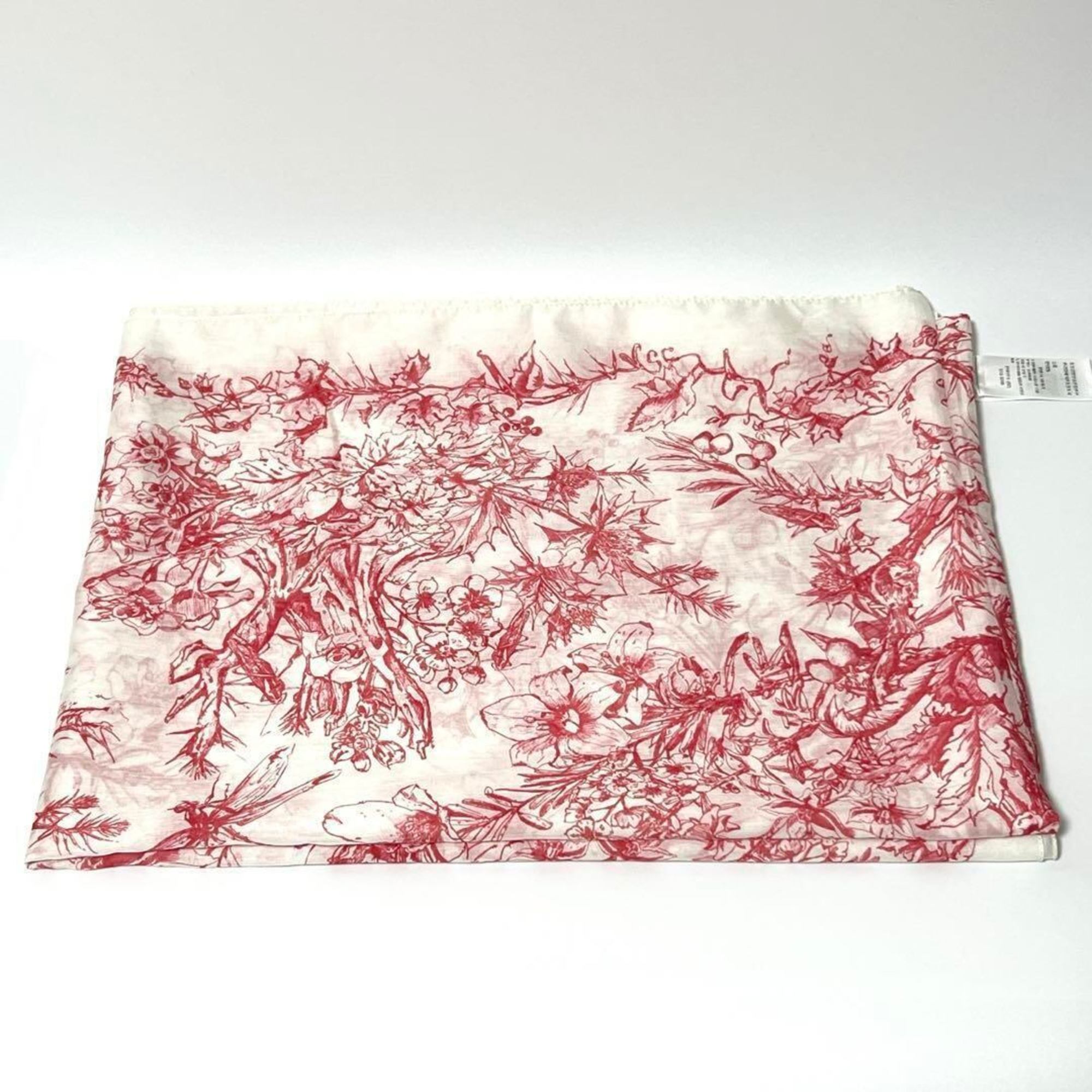 Christian Dior Toile de Jouy Stole Shawl Scarf Cotton