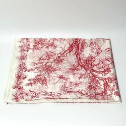 Christian Dior Toile de Jouy Stole Shawl Scarf Cotton