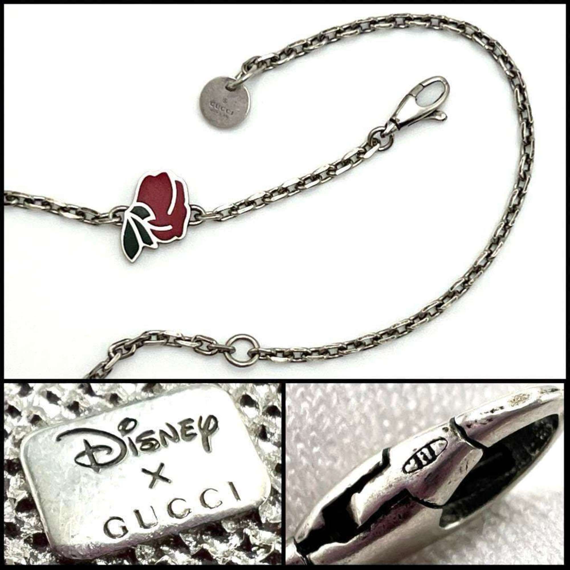 GUCCI x Disney Donald Long Pendant Necklace Women's Silver 925