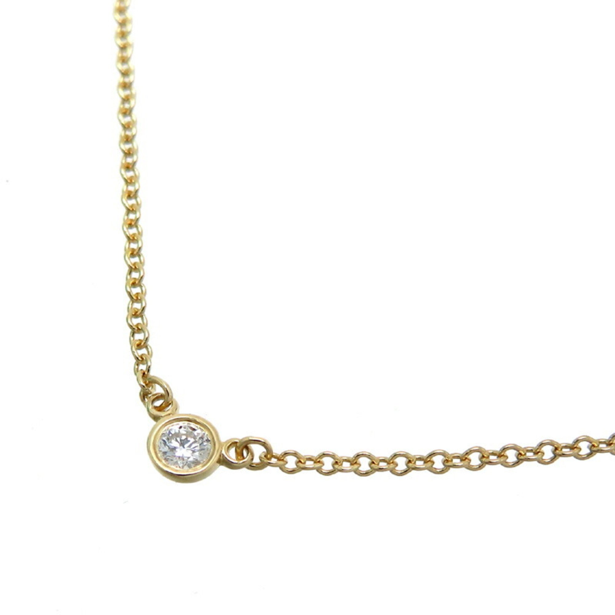 Tiffany Elsa Peretti By the Yard Diamond Women's Necklace 750 Yellow Gold