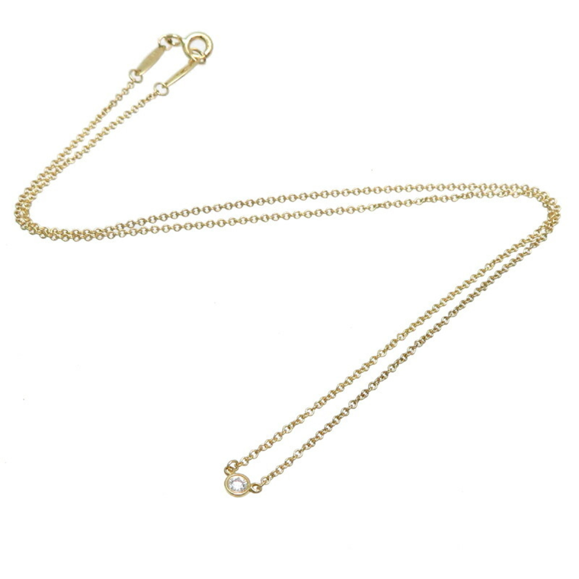 Tiffany Elsa Peretti By the Yard Diamond Women's Necklace 750 Yellow Gold