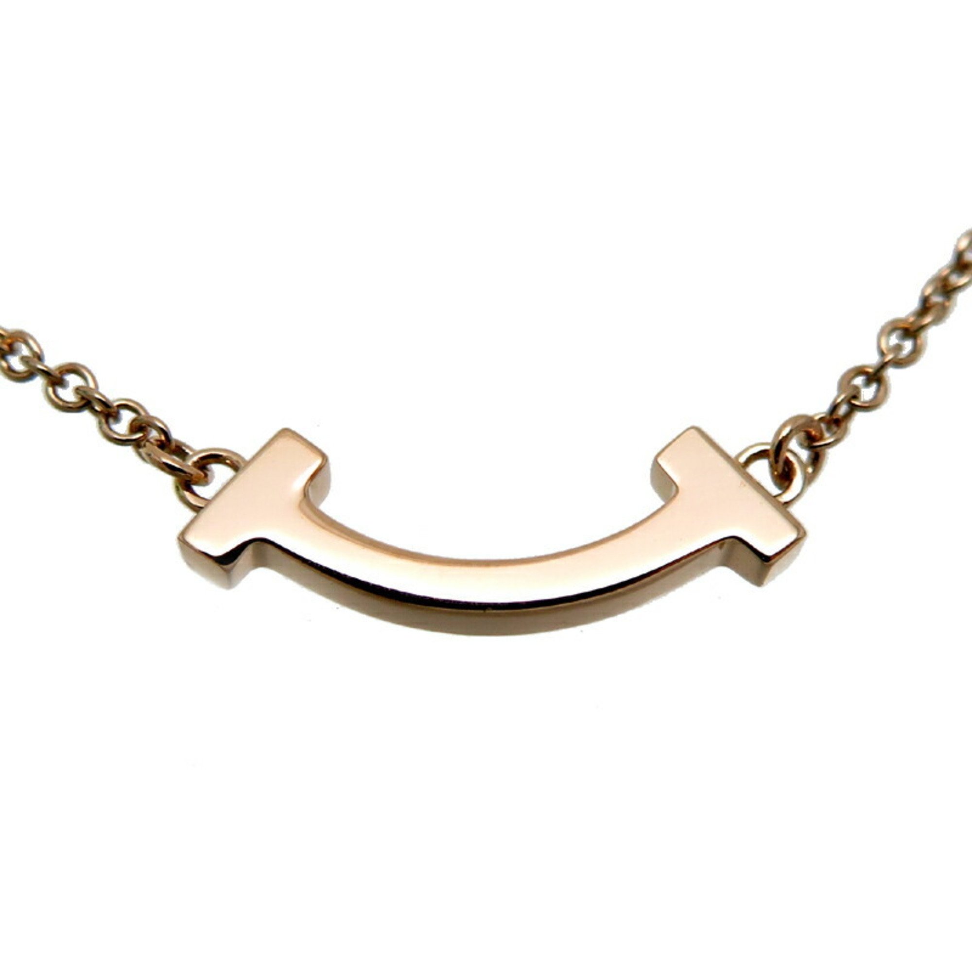 Tiffany T Smile Pendant Women's Necklace 750 Pink Gold Purchased November 2023