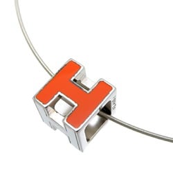 Hermes Cage de H Ladies Necklace Stainless Steel Orange
