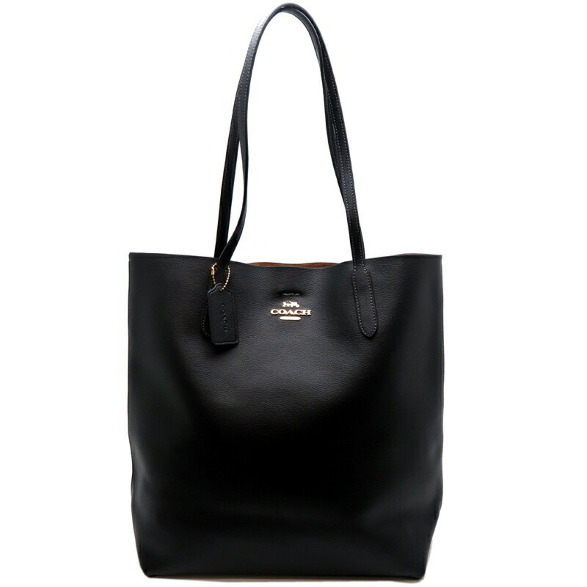 Coach Women's Tote Bag CP037 Leather Black