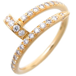 Cartier #46 Approx. 0.40ct Diamond Juste un Clou Ladies Ring B4231546 750 Yellow Gold Size 6