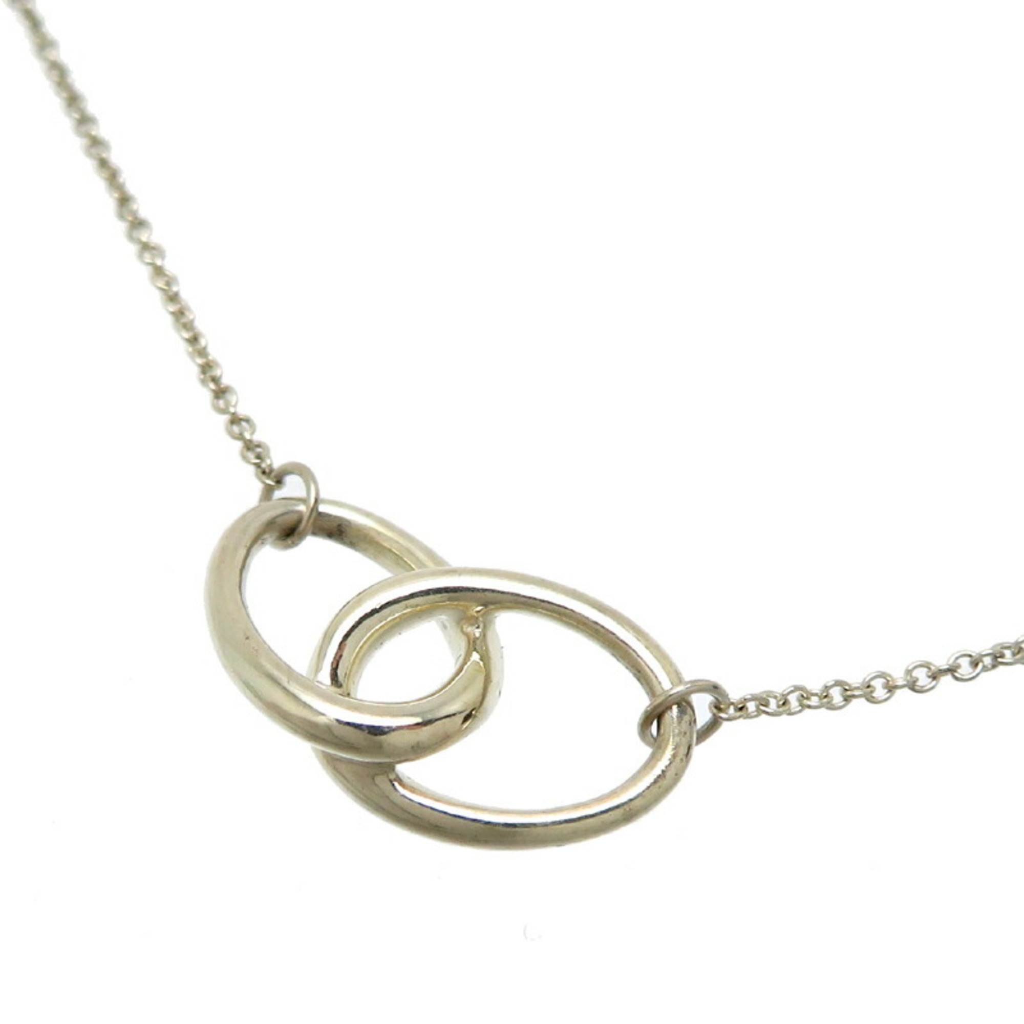 Tiffany SV925 Double Loop Ladies Necklace Silver 925