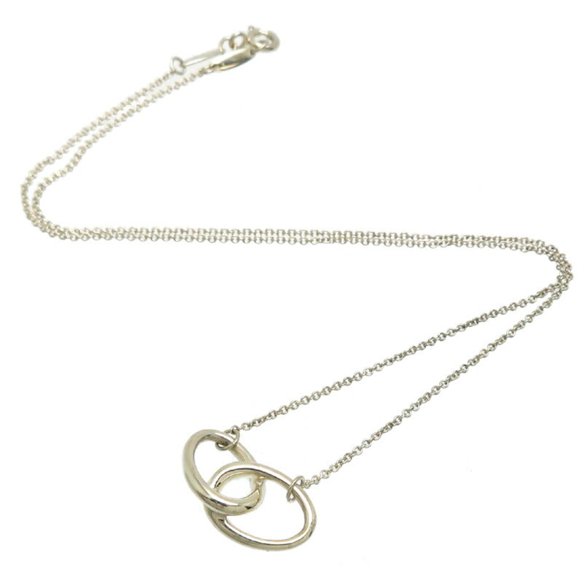 Tiffany SV925 Double Loop Ladies Necklace Silver 925