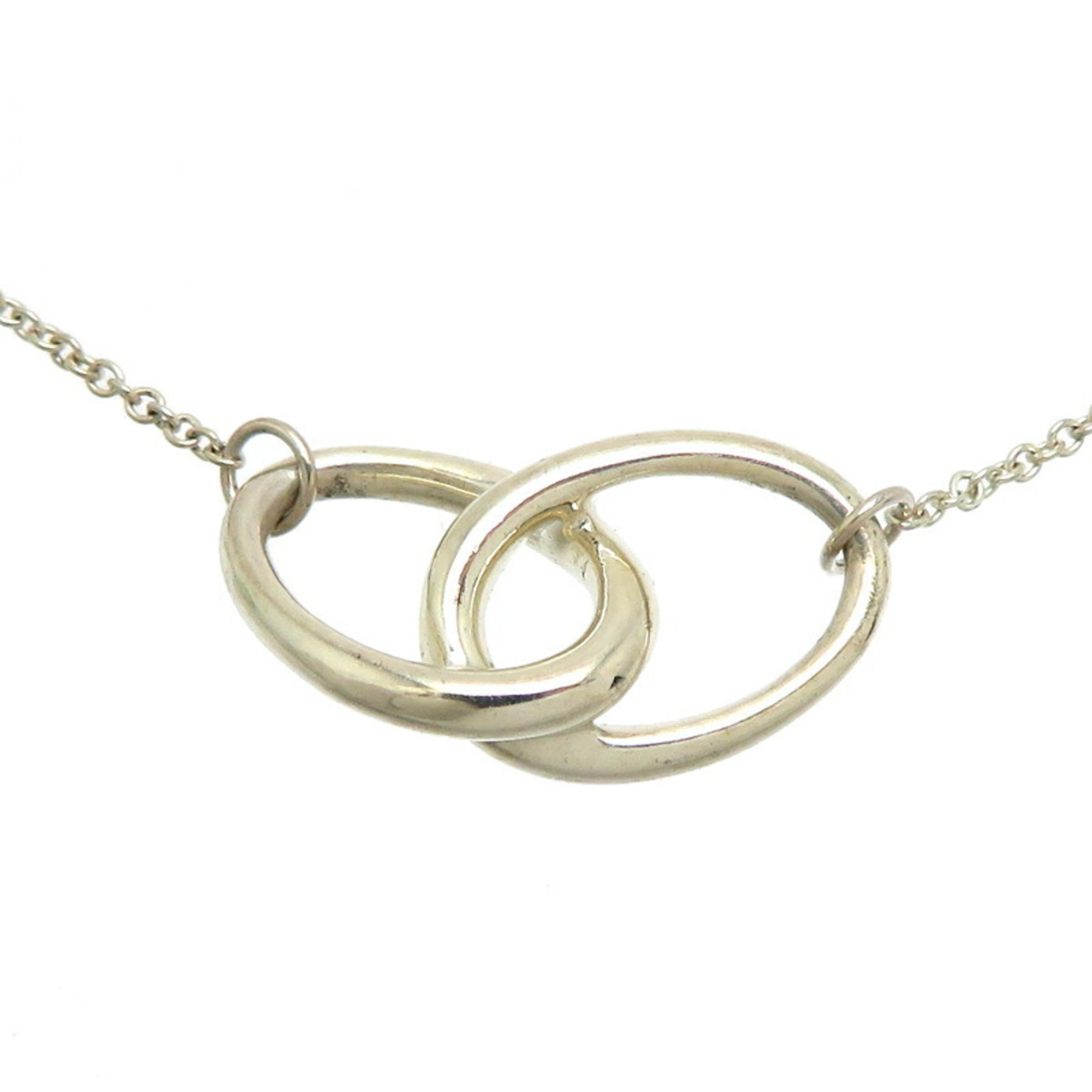 Tiffany SV925 Double Loop Ladies Necklace Silver 925