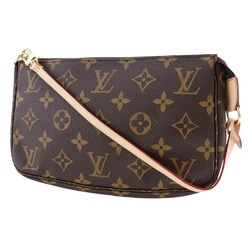 Louis Vuitton LOUIS VUITTON Pochette Accessoires Pouch with Shoulder Strap M51980 Monogram Canvas 1998 Brown VI1918 Women's