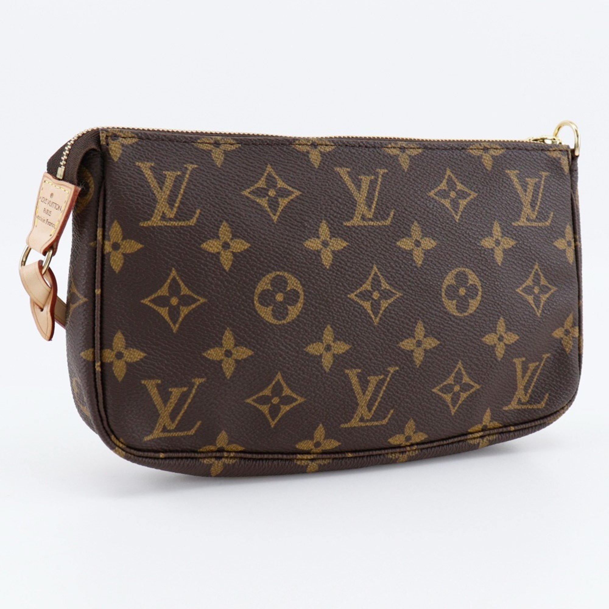 Louis Vuitton LOUIS VUITTON Pochette Accessoires Pouch with Shoulder Strap M51980 Monogram Canvas 1998 Brown VI1918 Women's