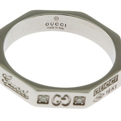 Gucci Octagonal Diamond Ring, Size 12.5, 18K Gold, Diamond, Women's, GUCCI