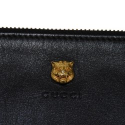 GUCCI Clutch Bag Animalier Cat Tiger Pouch Smooth Strap Second Embossed 428724 AP00T 1000 Men's