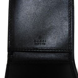 GUCCI Horsebit 1955 Bi-fold Wallet with Strap for Foreign Bills Shoulder Card Case Black 658617 0YK0G 1000 Men's Women's Bill Holder