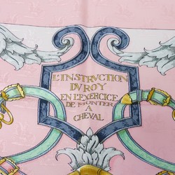 Hermes Scarf Muffler Carre 90 Imperial Studies Multicolor L'INSTRVCTION DV ROY Silk Pink Women's