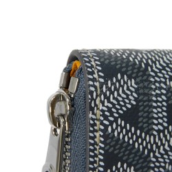 GOYARD Coin Case Matignon Purse Zip Round Card Current Herringbone Grey Men's