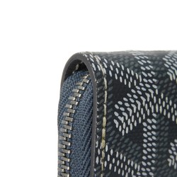 GOYARD Coin Case Matignon Purse Zip Round Card Current Herringbone Grey Men's