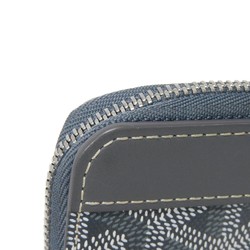 GOYARD Coin Case Matignon Purse Zip Round Card Current Herringbone Grey Men's