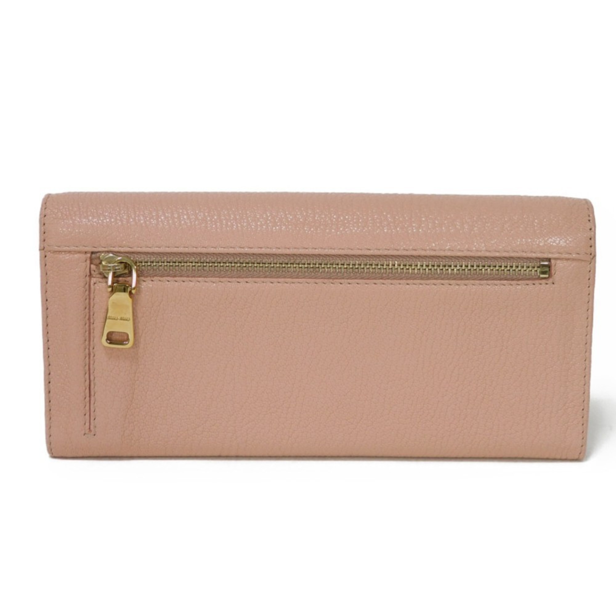 Miu Miu Miu Madras Fiocco Long Wallet, Flap Bi-fold, Ribbon, Orchid Pink, 5MH109 2EW7 F0615, Women's, Long, Billfold