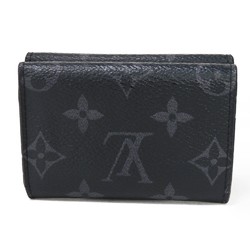 Louis Vuitton LOUIS VUITTON Tri-fold wallet Discovery Compact Wallet Black RFID Monogram Eclipse Noir M67630 Men's Billfold