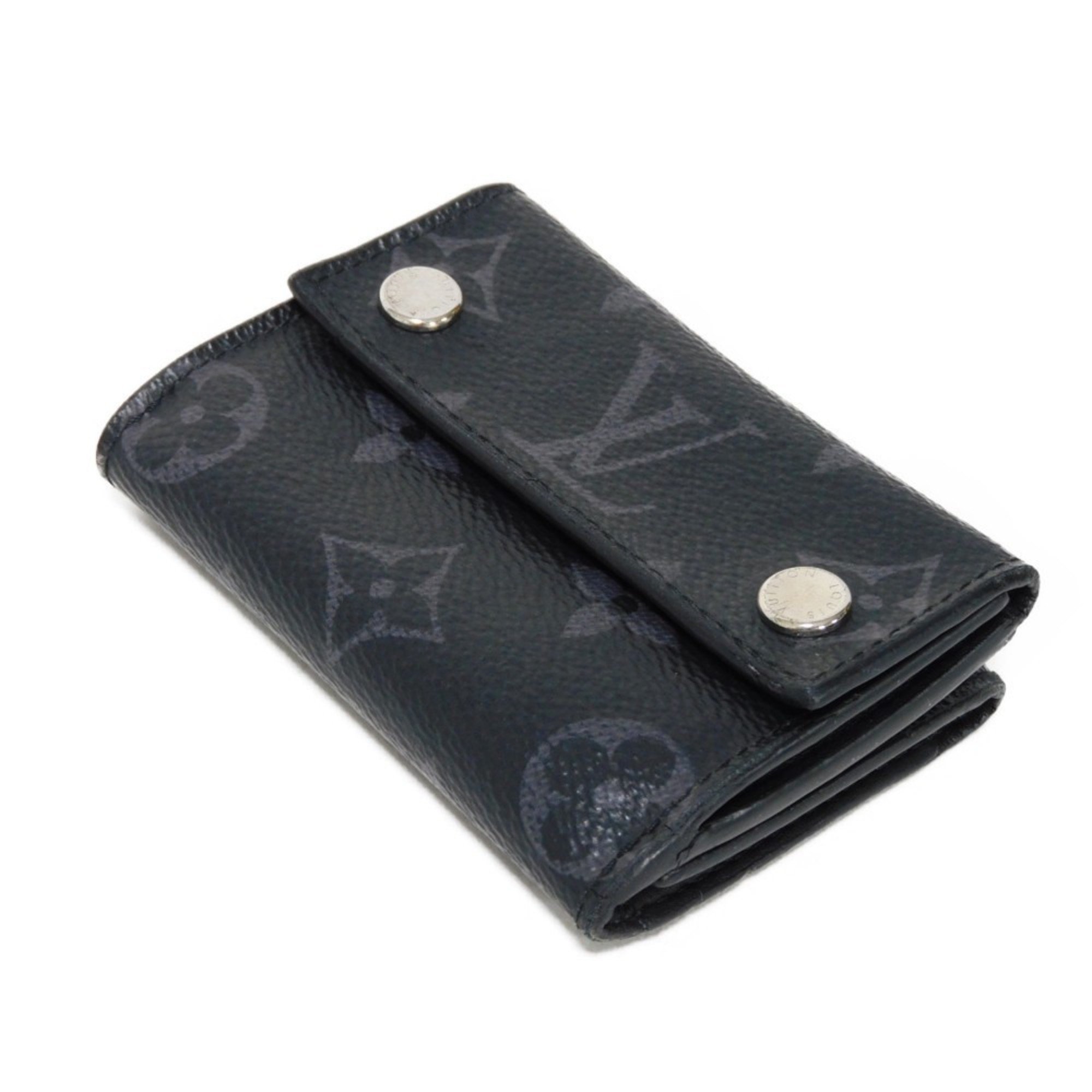 Louis Vuitton LOUIS VUITTON Tri-fold wallet Discovery Compact Wallet Black RFID Monogram Eclipse Noir M67630 Men's Billfold