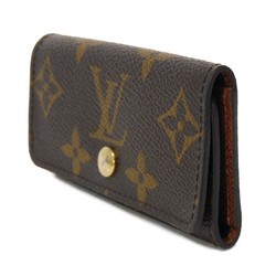 Louis Vuitton LOUIS VUITTON Key Case Multicle 4 LV Flower 4-Row Brown Snap Button RFID IC Chip Monogram Maroon M62631 Men's Women's