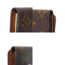 Louis Vuitton LOUIS VUITTON Key Case Multicle 4 LV Flower 4-Row Brown Snap Button RFID IC Chip Monogram Maroon M62631 Men's Women's