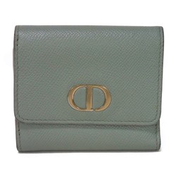 Christian Dior Dior Tri-fold Wallet 30 Montaigne Lotus Calfskin Compact Current CD Stone Gray S2057OBAE_M41G Women's Billfold