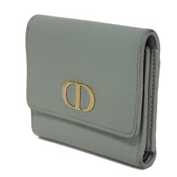 Christian Dior Dior Tri-fold Wallet 30 Montaigne Lotus Calfskin Compact Current CD Stone Gray S2057OBAE_M41G Women's Billfold