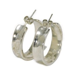 Tiffany & Co. 1837? Small Hoop Stamped Sterling Silver Narrow Stud Earrings 925 for Women