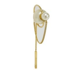 Christian Dior Dior Tribal Earrings, Resin Pearl, Gold Chain, Stud, One Ear, CD, Ivory, E0956TRIRS_D301, Women's