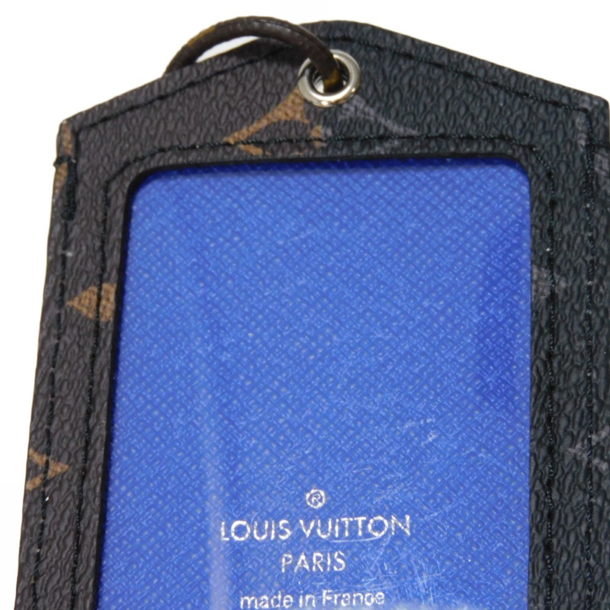 Louis Vuitton LOUIS VUITTON Charm Porto Address Honolulu Name Tag One Piece Only Monogram Eclipse M63062 Men's Women's