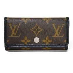 Louis Vuitton LOUIS VUITTON Key Case Multicle 6 LV Flower Brown Black 6-Row Monogram Macassar Noir M60165 Men's