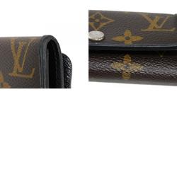 Louis Vuitton LOUIS VUITTON Key Case Multicle 6 LV Flower Brown Black 6-Row Monogram Macassar Noir M60165 Men's