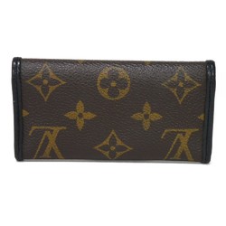 Louis Vuitton LOUIS VUITTON Key Case Multicle 6 LV Flower Brown Black 6-Row Monogram Macassar Noir M60165 Men's