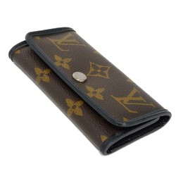 Louis Vuitton LOUIS VUITTON Key Case Multicle 6 LV Flower Brown Black 6-Row Monogram Macassar Noir M60165 Men's