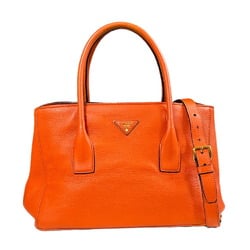 Prada Shoulder Bag Leather BN2641 Orange Women's PRADA 2way