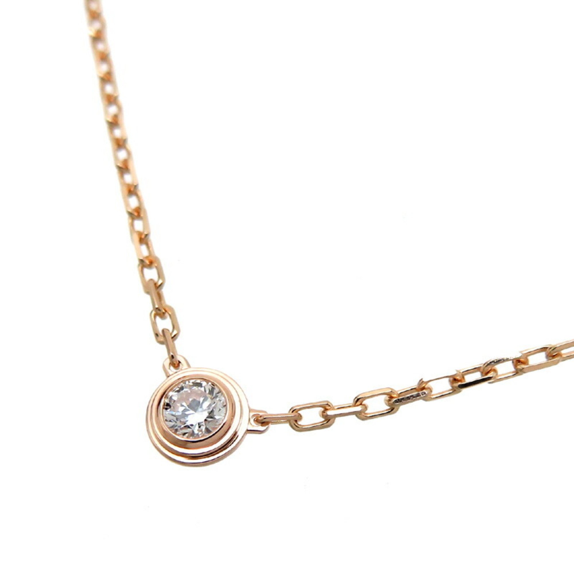 Cartier 0.09ct Diamond D'Amour Small Ladies Necklace CRB7215700 750 Pink Gold