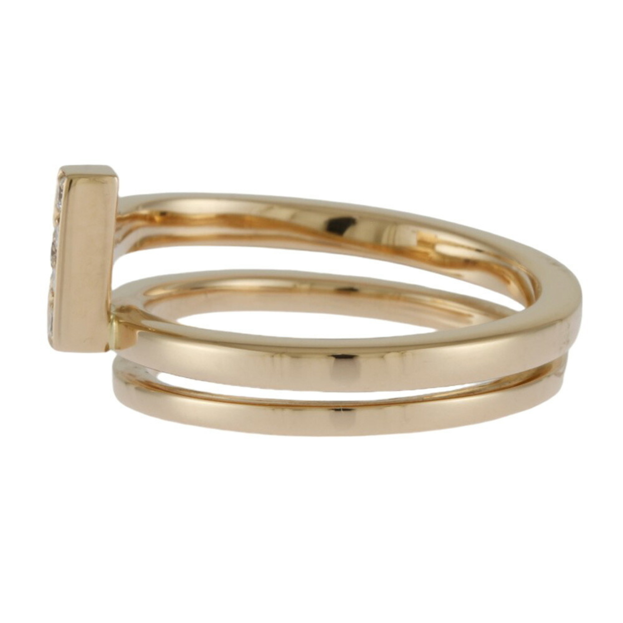 Tiffany T Square Wrap Ring, Size 12.5, 18K Gold, Diamond, Women's, TIFFANY&Co.