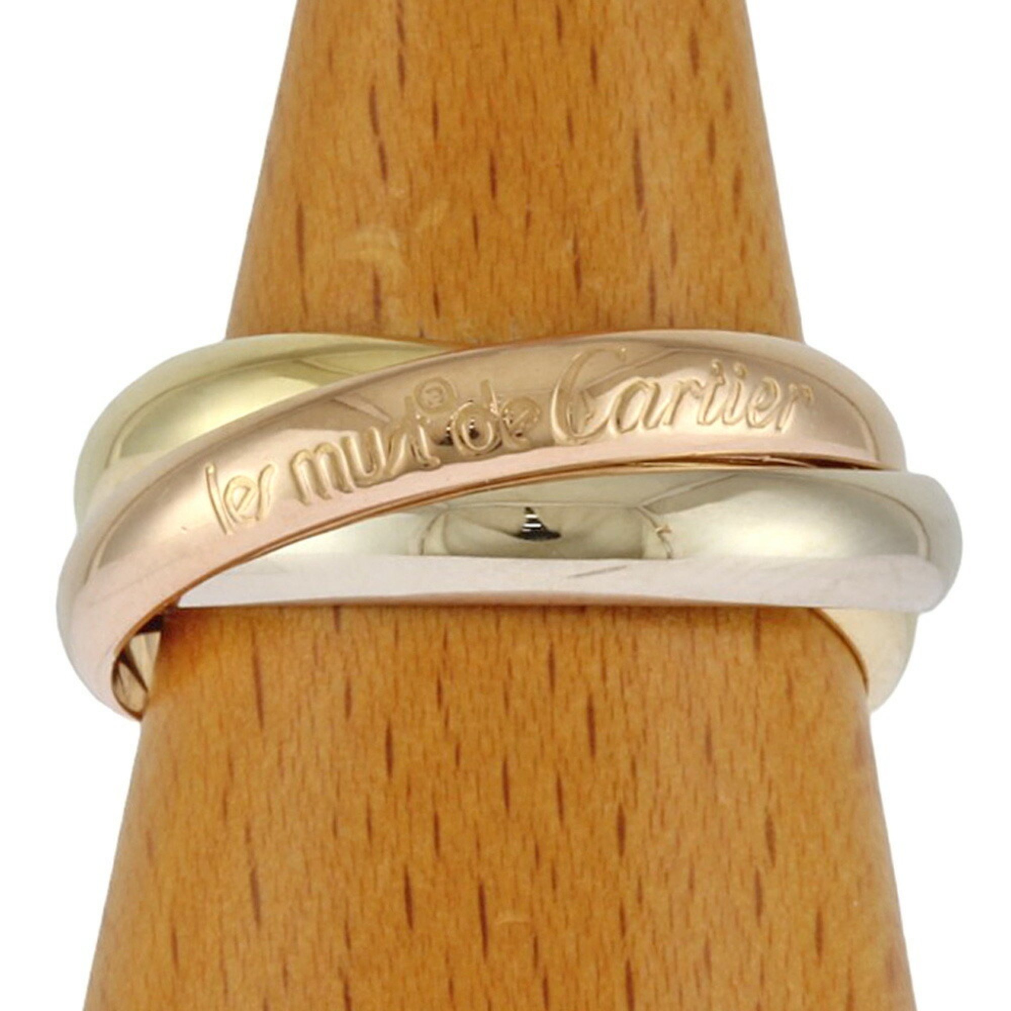 Cartier Trinity Ring, Size 14.5, 18K Gold, Women's, CARTIER